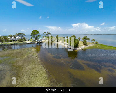 Dark Island, Reserva Acuática de hierbas marinas Big Bend, Florida Foto de stock