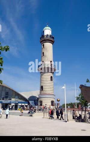 Leuchtturm; Warnemuende, Hansestadt, Foto de stock