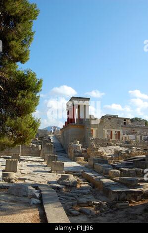 El antiguo palacio minoico de Knossos en Creta