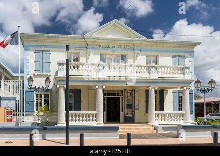 Francia, Guadalupe (Antillas Francesas), Grande Terre, Port Louis, el ayuntamiento Foto de stock