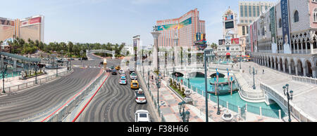 Hoteles, resorts y casinos en Las Vegas Blvd, Las Vegas, Nevada. Foto de stock