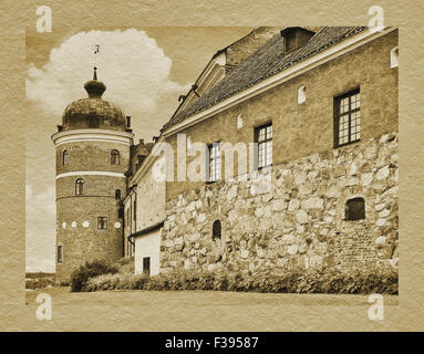 1537 construyeron el Castillo de Gripsholm desde Gustav I. Wasa, municipio, condado Soedermanland Straengnaes, Suecia, Europa Foto de stock