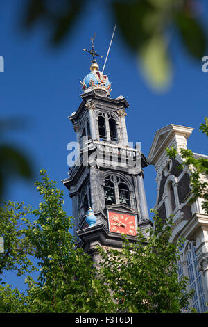 Westerkerk (Iglesia del Oeste) es una iglesia Protestante Holandesa en el centro de Ámsterdam, en Holanda. Foto de stock