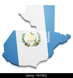 Mapa De Contorno Y La Bandera De Guatemala Fotograf A De Stock Alamy