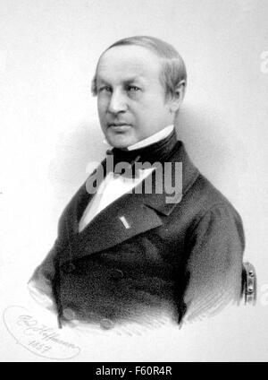 THEODOR SCHWANN (1810-1882) fisiólogo alemán desde una litografía 1857 Foto de stock