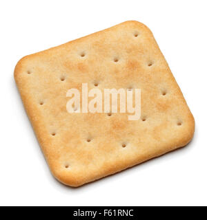 Galletas cracker seco aislado sobre fondo blanco recorte Foto de stock