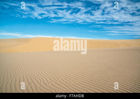 Espectaculares dunas de arena en el desierto Nadgee caminar, Nueva Gales del Sur, Victoria frontera. Foto de stock