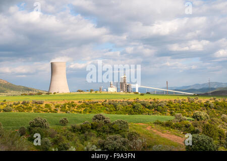 Estación de energía térmica. Puertollano, provincia de Ciudad Real, Castilla La Mancha, España. Foto de stock