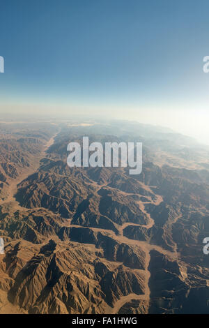 Gama de montañas en el Sinaí desde vista aérea