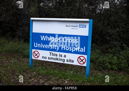 Whipps Cross Hospital Universitario de señal de entrada. Foto de stock