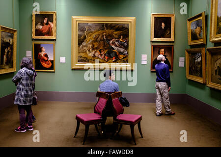 Interior del museo de arte de la Galería Nacional de Escocia, en Edimburgo, Escocia, Reino Unido