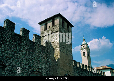 Itay, Trentino Alto Adigio, Rovereto, la Muralla de la ciudad Foto de stock