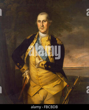 El General George Washington, retrato de Charles Willson Peale, 1776 Foto de stock