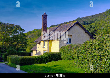 Casa rural en el Holnicote Estate en la aldea de Bossington, Somerset, Inglaterra, Reino Unido. Foto de stock