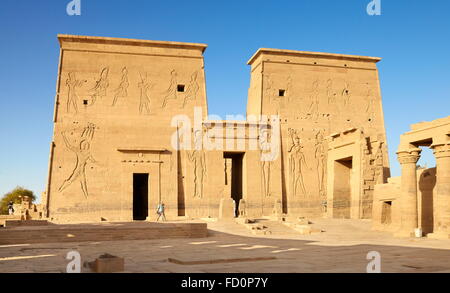Egipto - Edfu, el templo de Horus Foto de stock