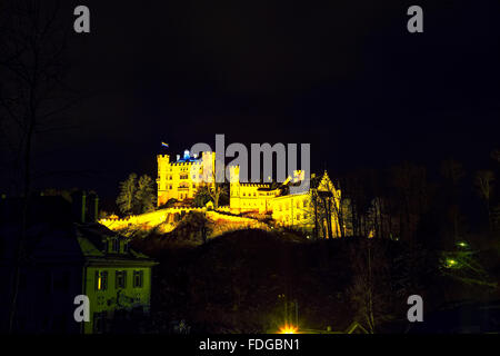 Hohenschwangau castillo en Baviera, Alemania, en época invernal Foto de stock