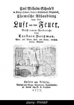 KARL Wilhelm Scheele químico sueco representado realizando sus ...