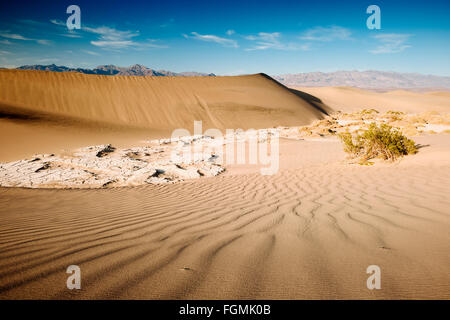 El Mesquite Flat dunas de arena en el Parque Nacional Valle de la Muerte, California