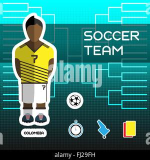 Colombia ropa deportiva de fútbol Imagen Vector de stock - Alamy