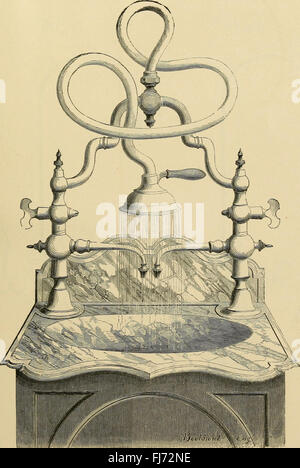 Catálogo Ilustrado de los fontaneros" labor de latón, cobre, hierro y cerámica de barro, y Materiales de fontanería (1866) Foto de stock