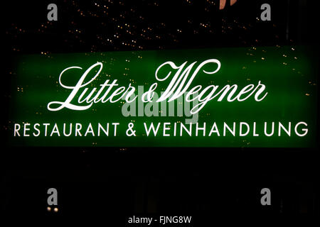 Markenname: "Lutter und Wegner', de Berlín. Foto de stock