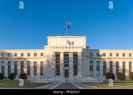 La Fed, el Banco de la Reserva Federal, Washington DC. S. Marriner Eccles edificio de la Avenida Constitución cerca del National Mall. Foto de stock