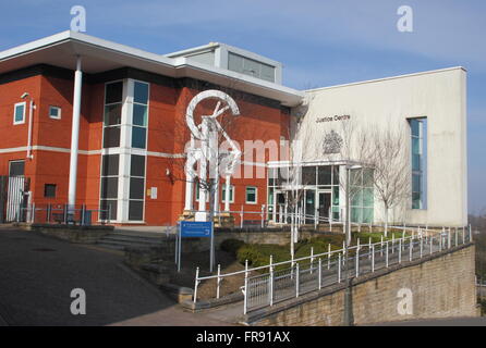 El centro de la justicia en Chesterfield, Derbyshire, Inglaterra Foto de stock