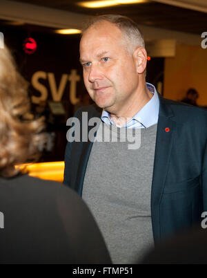JONAS SJÖSTEDT del Partido de Izquierda sueco Foto de stock