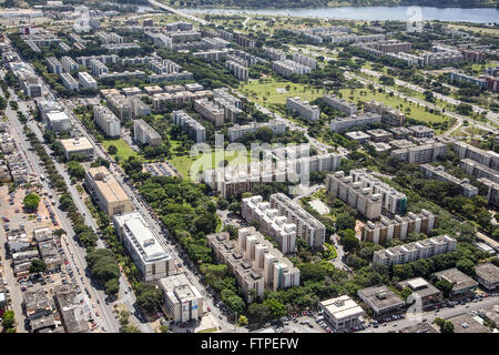 Vista aérea del residencial superblocks Ala Norte Foto de stock