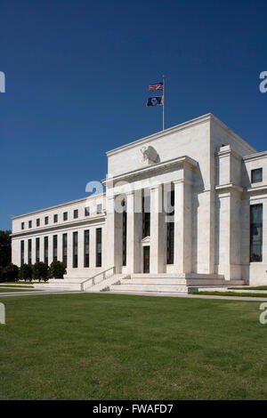 La Junta de la Reserva Federal de EE.UU. sede, conocida como el Edificio S. Marriner Eccles, en Washington, DC. Foto de stock
