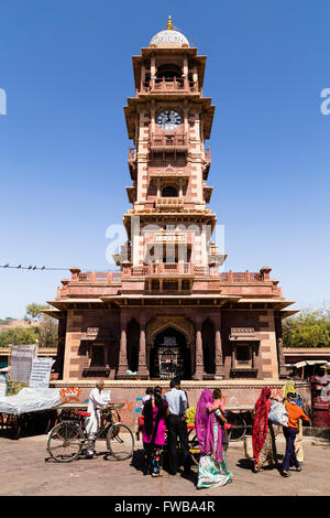 La torre del reloj, Jodhpur, Rajasthan, India Foto de stock