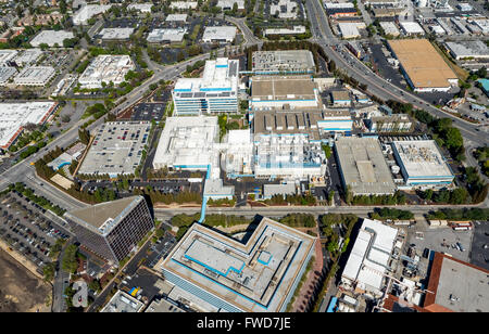 Intel, Antena, sede la sede de Intel, Vishay Americas Inc. Broadcom ca technologies, Sophos, Silicon Valley, CA. Foto de stock