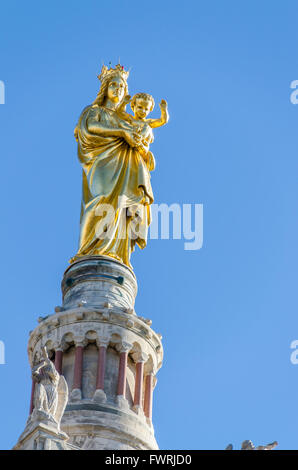 La catedral de Notre Dame de la Garde, Marseille, Bouches-du-Rhône, Francia