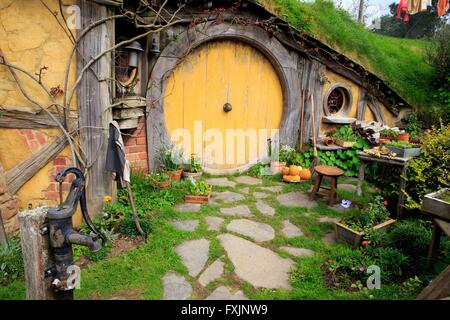 Hobbiton, cerca de Matamata en la Isla Norte de Nueva Zelanda, es el hogar de la película utilizada en la película El Señor de los Anillos