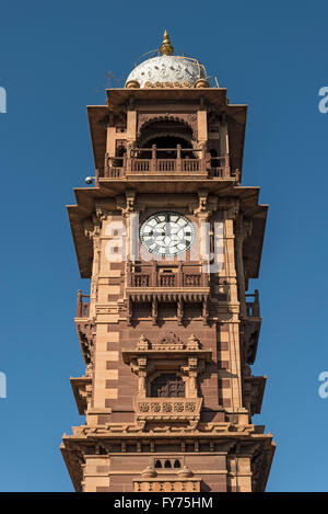 Ghanta Ghar torre del reloj, Jodhpur, Rajasthan, India Foto de stock