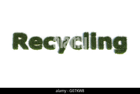 Reciclaje: Serie fuentes de hierba realista lenguaje G (reciclado) Foto de stock
