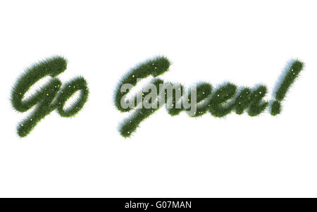 Go Green Series de símbolos hierba realista Foto de stock