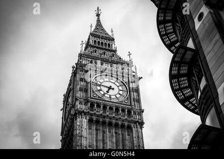 El Big Ben, Westminster Bridge, Londres Foto de stock