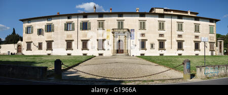 Villa di Castello (Villa Reale), cerca de Florencia, Italia. El 16c casa campestre de Cosimo de Médicis, famosa por sus jardines. Foto de stock