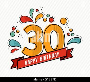 Feliz cumpleaños número 30, la operación de tarjetas de