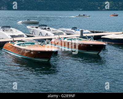 Lanzamientos de lujo en el Lago de Como Italia Foto de stock