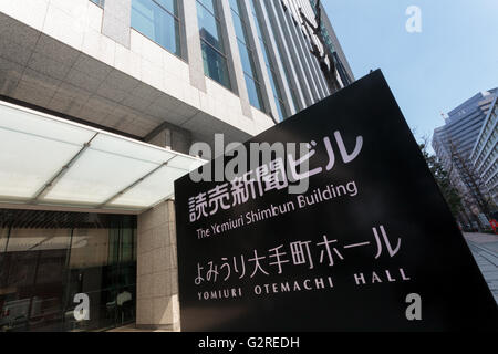 El edificio sede de la Yomiuri Newspaper Group en Otemachi, Tokio, Japón. El viernes 4 de marzo de 2016