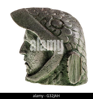 Escultura de piedra de la cabeza de un Caballero Águila Azteca en el Museo  del Templo Mayor, Ciudad de México Fotografía de stock - Alamy