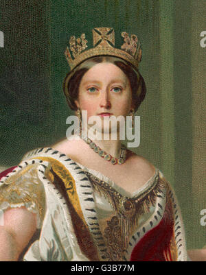La reina Victoria Circa 1845. Fecha: 1819 - 1901 Foto de stock