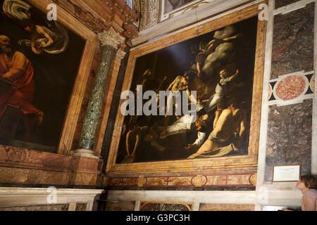 Martirio de San Mateo, Caravaggio, 1599-1600, capilla Contarelli, Iglesia de San Luigi dei Francesi, Roma, Lazio, Italia