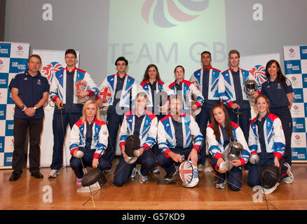 Olimpiadas - Esgrima - Team GB Anuncio - Instituto de Educación. Foto de stock