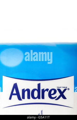 Londres, Reino Unido - 16 DE JUNIO 2016: un close-up de el logotipo de Andrex papel higiénico, el 16 de junio de 2016. Andrex es propiedad de los Estados Unidos Foto de stock