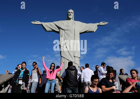 Fútbol - Copa Mundial de la FIFA 2014 - Vistas a la ciudad de Río de Janeiro. Rio de Janeiro, Brasil, puntos de vista de Cristo Redentor