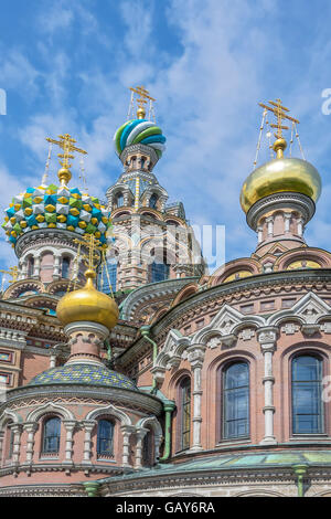 Iglesia de la sangre derramada en San Petersburgo en Rusia Foto de stock
