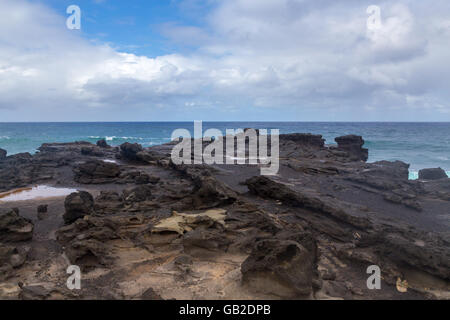 Gris Gris playa costa de Mauricio. Foto de stock